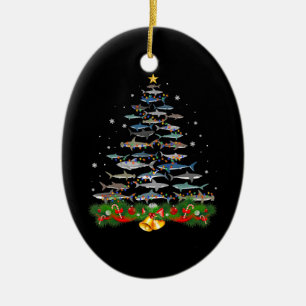 Shark Christmas Tree Shark Lovers Gifts Men Women Ceramic Tree Decoration