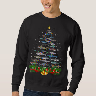 shark christmas tree  shark lovers gifts men women sweatshirt