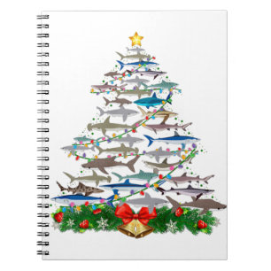 SHARK Christmas Tree Shirt SHARK Lovers Gifts Men Notebook