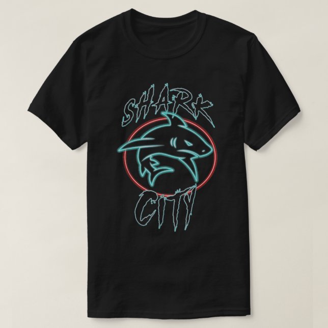 Shark City, San Jose Savages, San Jo, 408, SJ San  T-Shirt (Design Front)