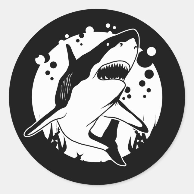 Shark Classic Round Sticker (Front)