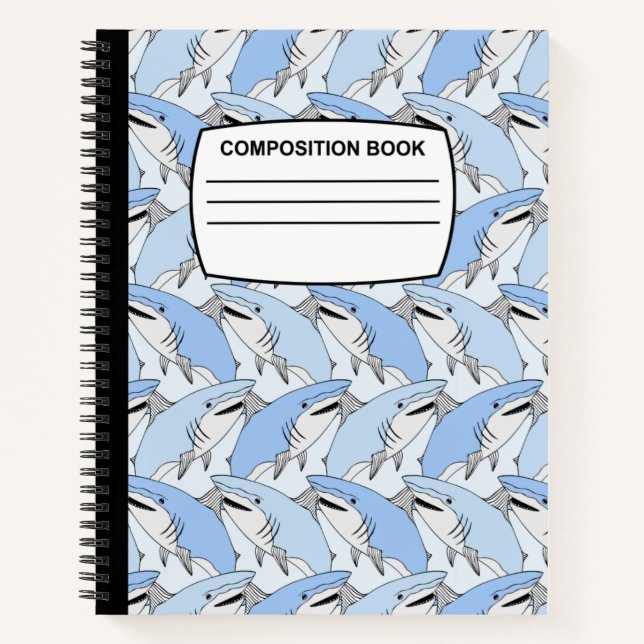 Shark composition notebook spiral wide ruled (Front)