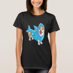 Shark Corgi Dog Suit Puppy Great White T-Shirt