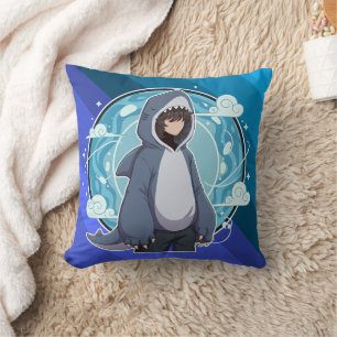 Shark Costume Coffee Art Cushion