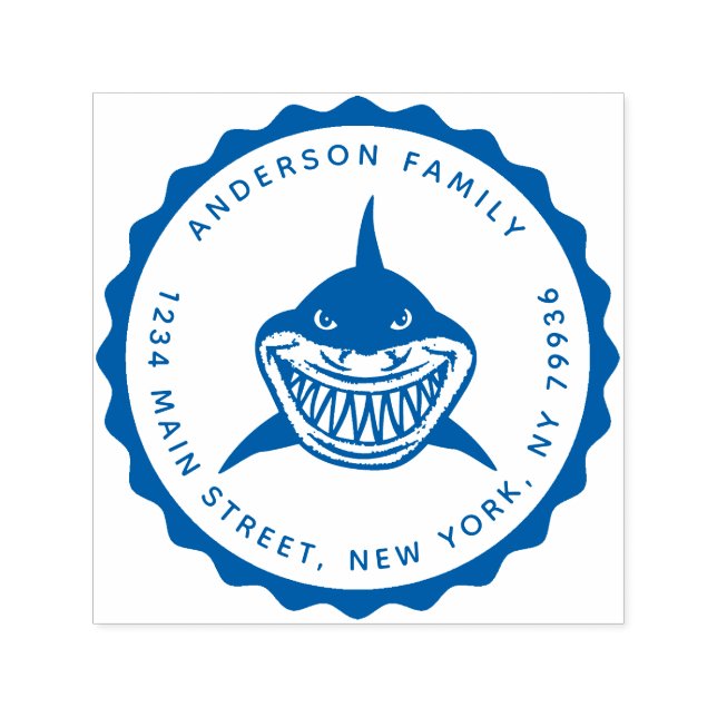 Shark, Create Your Own Family Name Self-inking Stamp (Design)