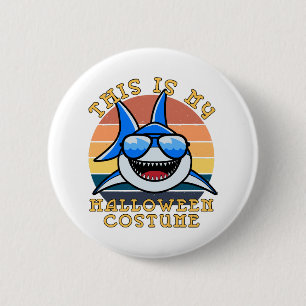 Shark Daddy Spooky Sunset Funny 6 Cm Round Badge