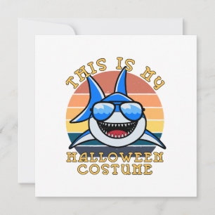 Shark Daddy Spooky Sunset Funny Invitation