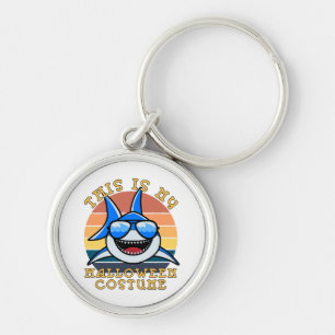 Shark Daddy Spooky Sunset Funny Key Ring