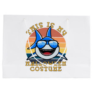 Shark Daddy Spooky Sunset Funny Large Gift Bag