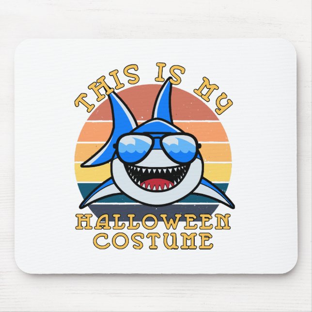 Shark Daddy Spooky Sunset Funny Mouse Mat (Front)