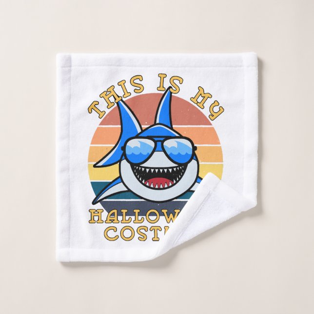 Shark Daddy Spooky Sunset Funny Wash Cloth (Wash Cloth)