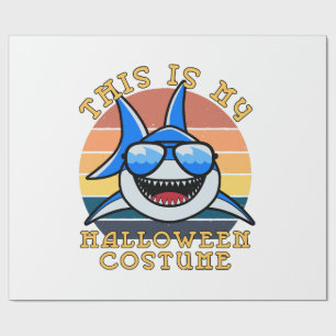 Shark Daddy Spooky Sunset Funny Wrapping Paper