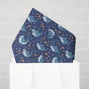 Shark Decoupage Tissue, Ocean Animal Under the Sea Tissue Paper