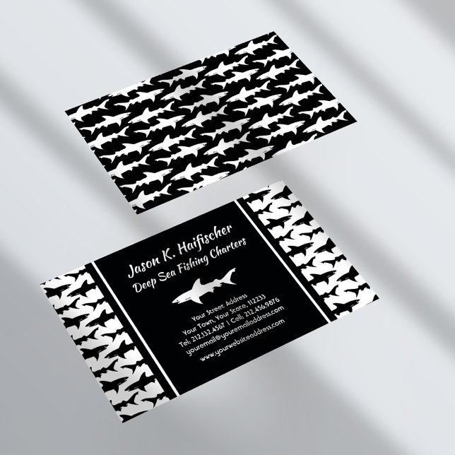 Shark Design for Diver Captain Fishing Lifeguard Business Card (Creator Uploaded)