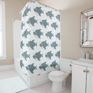 Shark Design Shower Curtain