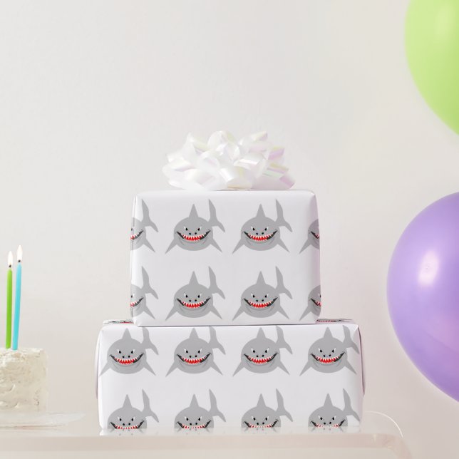 Shark Design Wrapping Paper (Party Gifts)