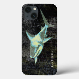 Shark Distressed Black Case-Mate iPhone Case