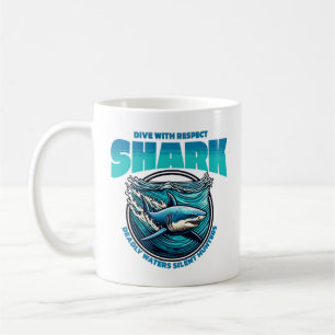 Shark Dive with Respect Coffee Mug