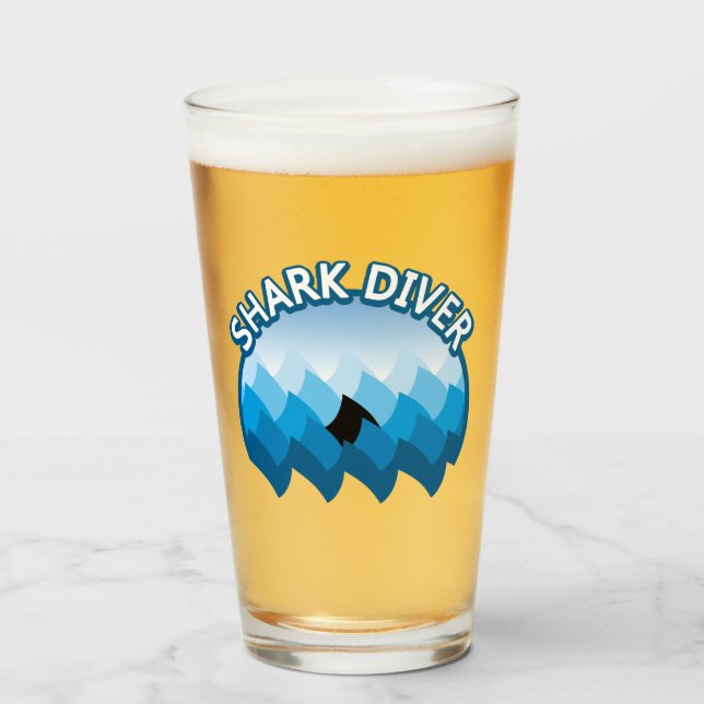 Shark Diver Glass (Front Filled)