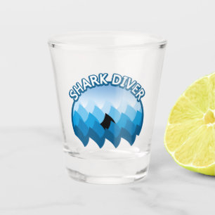 Shark Diver Shot Glass