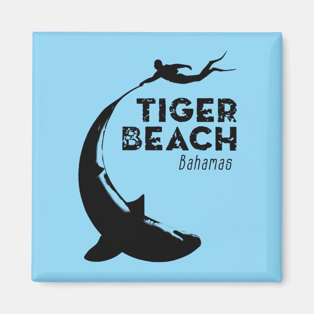 Shark Diving at Tiger Beach Magnet (Front)