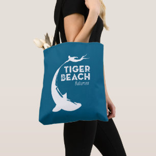 Shark Diving at Tiger Beach Tote Bag