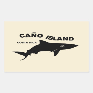 Shark Diving Caño Island - Costa Rica Rectangular Sticker