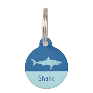 Shark Dog Cat Name Pet Tag