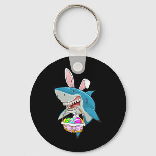 Shark Easter Bunny Egg Basket Funny Boys Girls Kid Key Ring