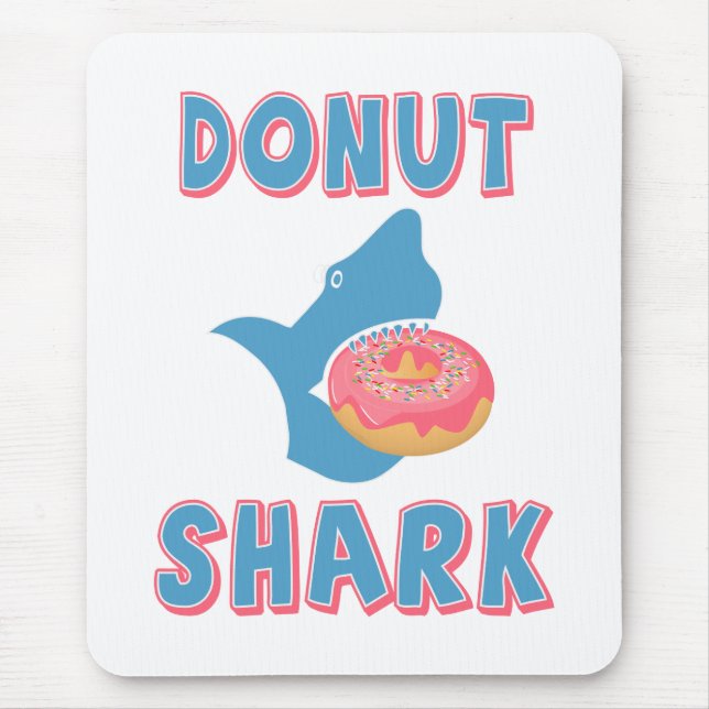 Shark eating a doughnut mouse mat (Front)