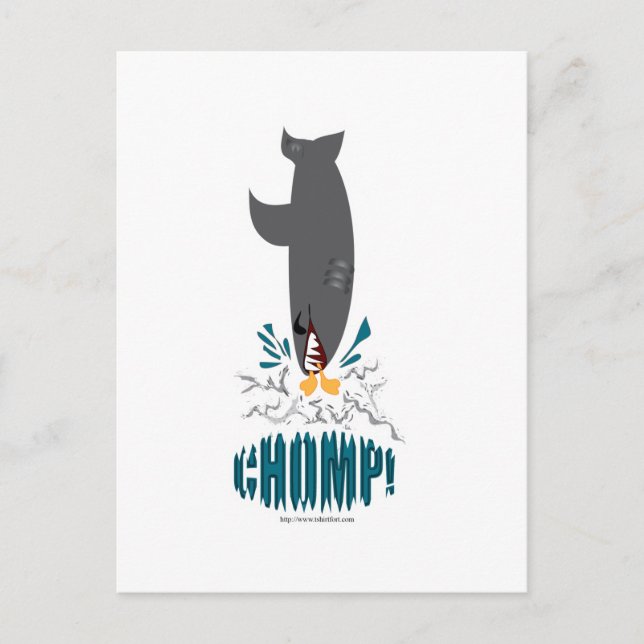 Shark Eating A Duck Postcard (Front)