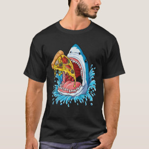Shark Eating Pizza Kids Boys Food Lovers Jawsome T T-Shirt