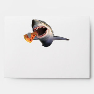 Shark Eating Pizza Shark Lovers Funny Gifts Envelope