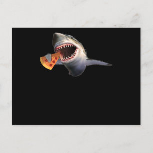 Shark Eating Pizza Shark Lovers Funny Gifts Postcard