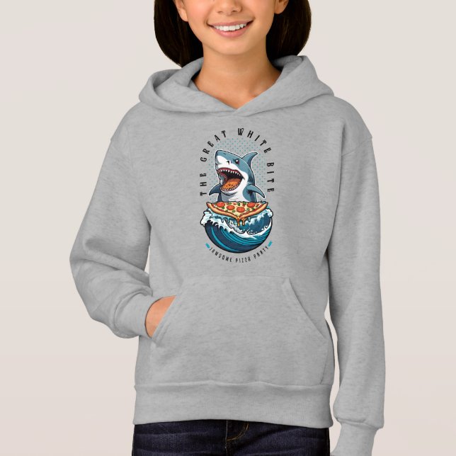 Shark Eating Pizza | The Great White Bite Jawsome  (Front)