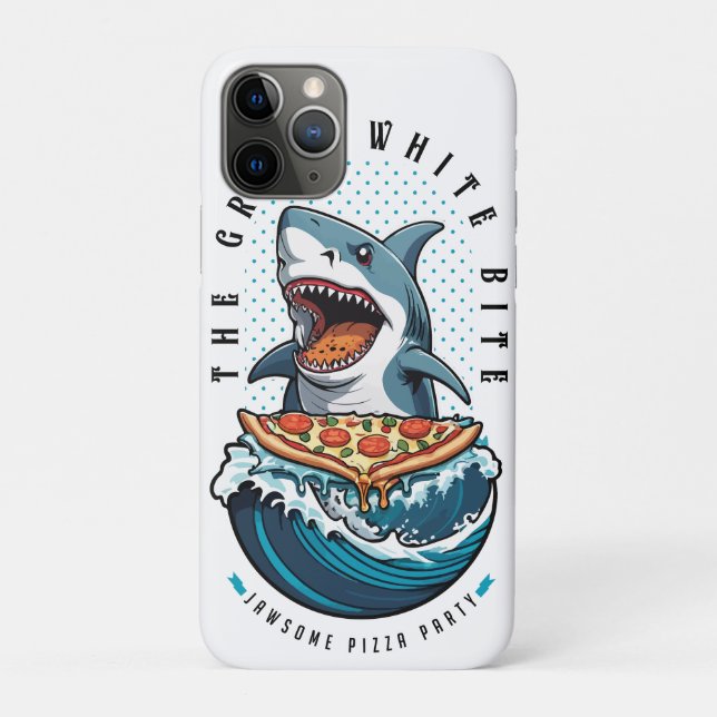 Shark Eating Pizza | The Great White Bite Jawsome  Case-Mate iPhone Case (Back)