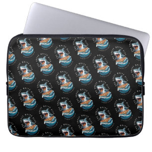 Shark Eating Pizza   The Great White Bite Jawsome  Laptop Sleeve