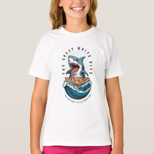 Shark Eating Pizza The Great White Bite Jawsome T-Shirt
