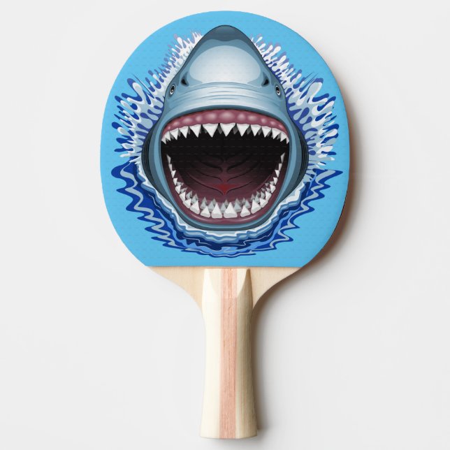 Shark face teeth ping pong paddle (Front)