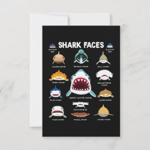 Shark Faces Sharkaholic Card