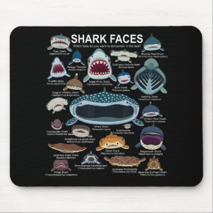 Shark Faces Which Face Do You Want To Encounter Mouse Mat