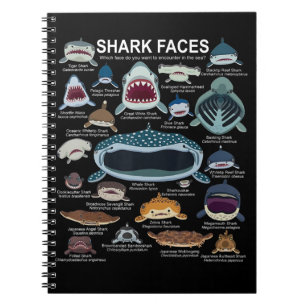 Shark Faces Which Face Do You Want To Encounter Notebook