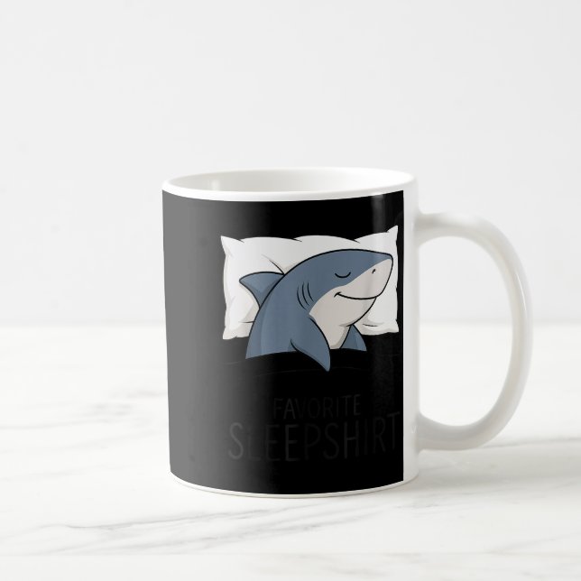 Shark Favorite Sleepshirt Sleeng Pajamas Boys Girl Coffee Mug (Right)