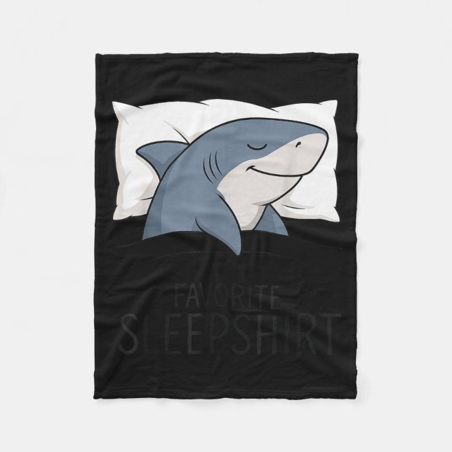 Shark Favorite Sleepshirt Sleeng Pajamas Boys Girl Fleece Blanket (Front)