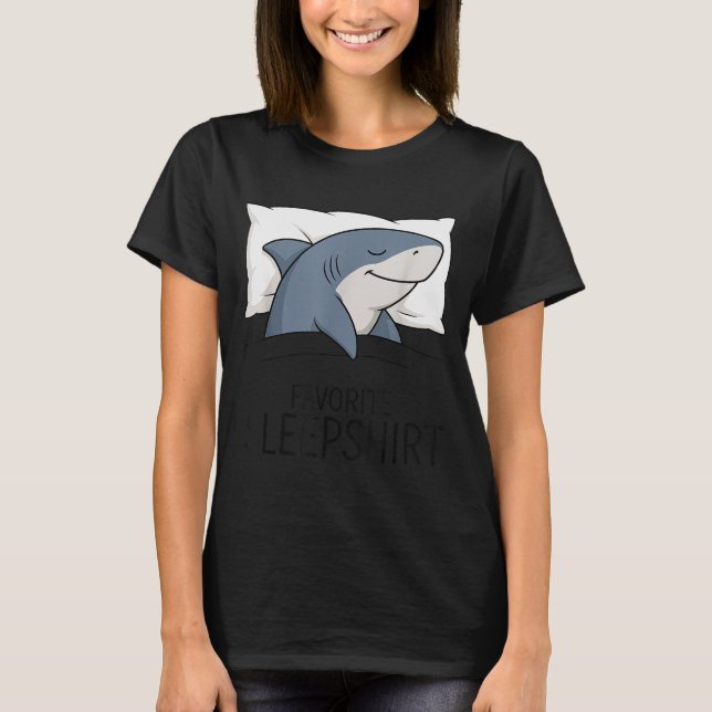 Shark Favorite Sleepshirt Sleeng Pajamas Boys Girl T-Shirt (Front)