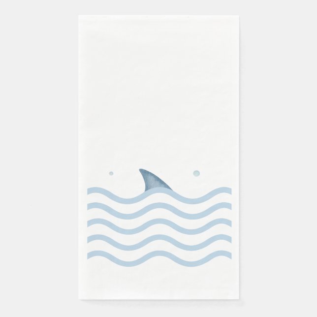 Shark Fin Baby Shower Paper Napkins (Front)
