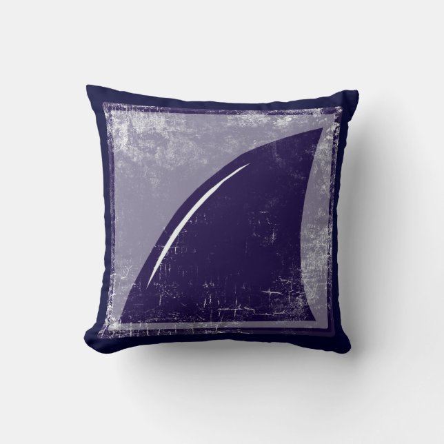 shark fin blue-colour cushion (Front)