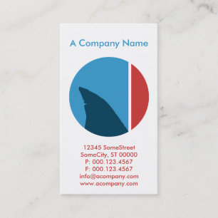 shark fin circle business card