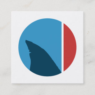 shark fin circle square business card