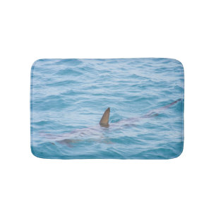 Shark Fin in Ocean Bath Mat